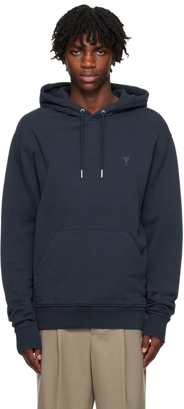 Photo: AMI Paris Navy Ami de Cœur Hoodie