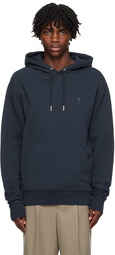 AMI Paris Navy Ami de Cœur Hoodie