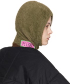 MM6 Maison Margiela Khaki Furry Worn Out Intarsia Balaclava