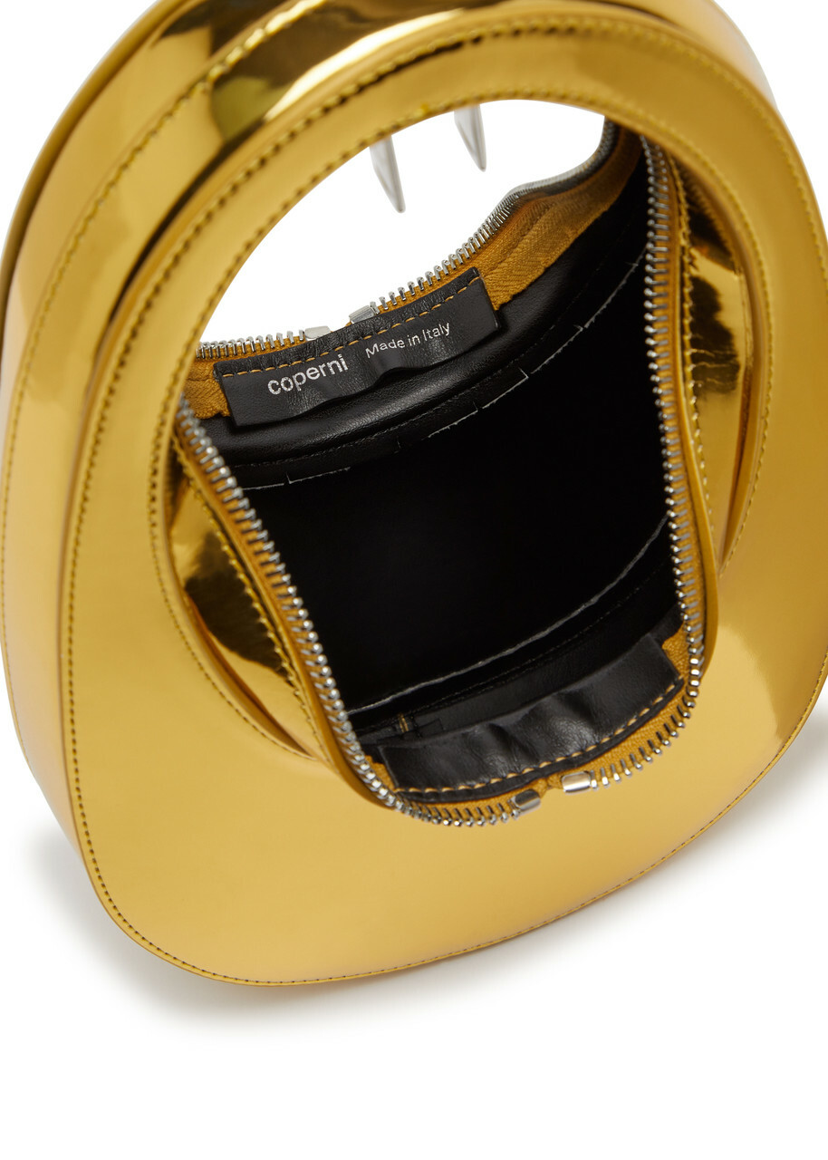 Coperni Swipe Mini Metallic Faux Leather top Handle bag