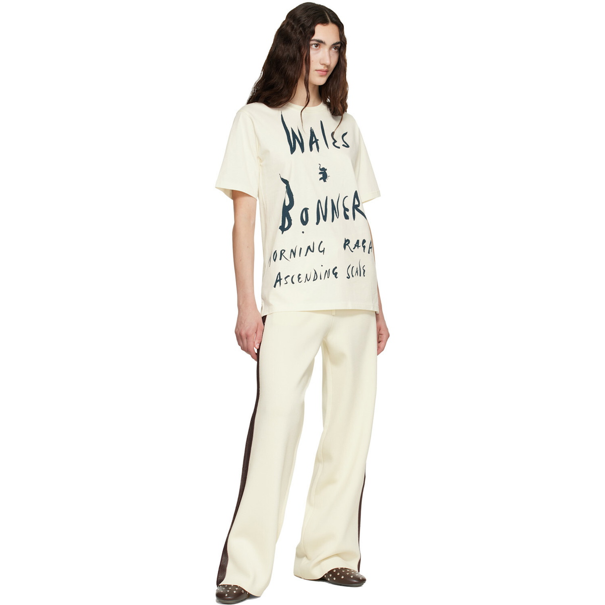 Wales Bonner Off-White Tide Viscose Poly Knit Track Pants