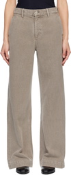 mfpen Beige Straight Cut Jeans