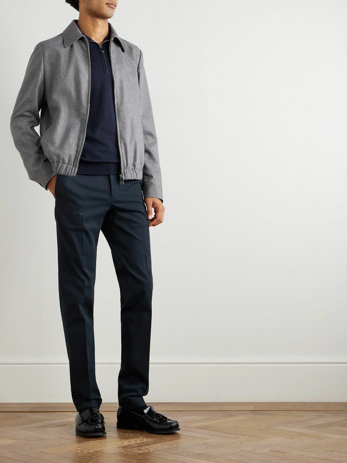 Incotex - Incotex Zanone Flexwool Half-Zip Sweater - Blue