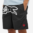 ICECREAM Men's Running Dog Swim Shorts in Black