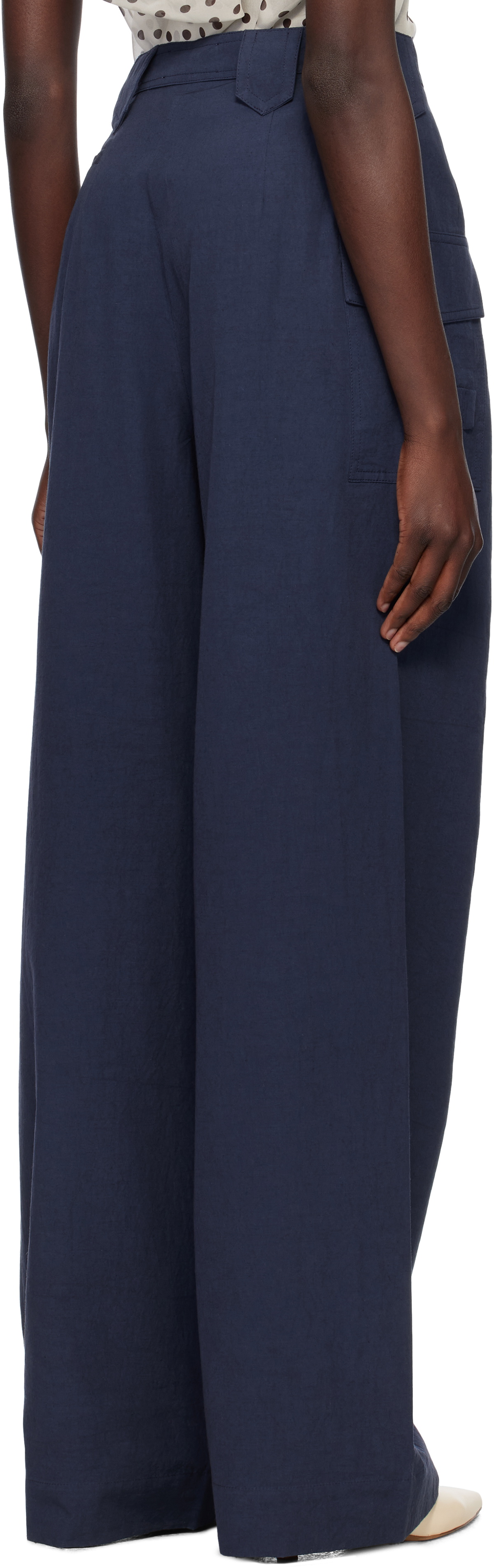 Caro Editions Navy Beatrice Trousers