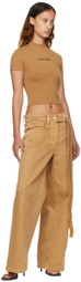 Alexander Wang Brown Belted Raver Jeans