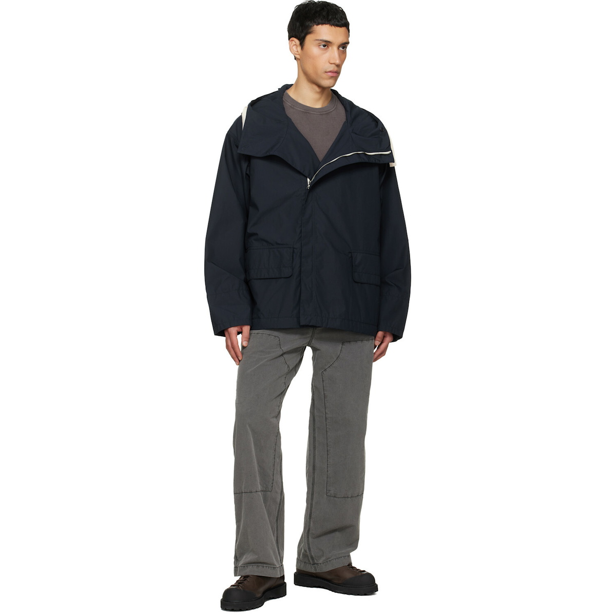 nanamica Navy Hooded Deck Jacket