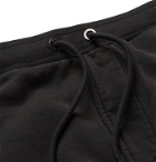 FRAME - Camp Tapered Fleece-Back Cotton-Jersey Sweatpants - Black