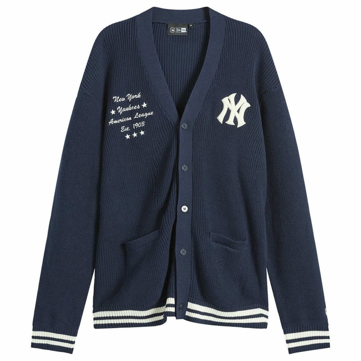 Photo: New Era Men's MLB New York Yankies Script Cardigan in Navy
