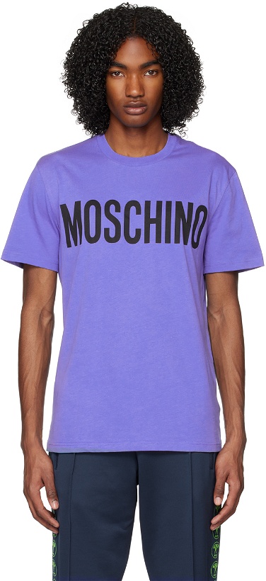 Photo: Moschino Blue Printed T-Shirt
