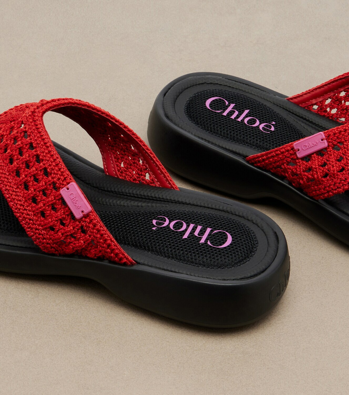 Chloé Poolette crochet thong sandals