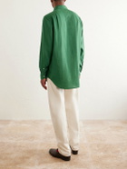Drake's - Linen Shirt - Green
