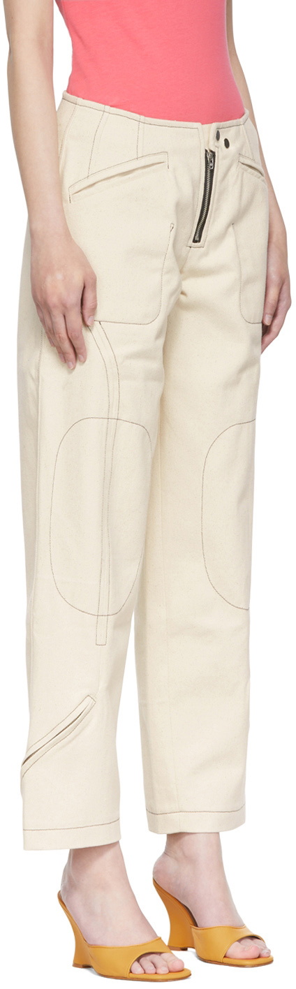 Vejas Maksimas Off-White Organic Cotton Jeans