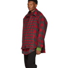 Y/Project Red and Black Skinny Double Shirt