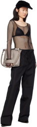 Maison Margiela Black Semi-Sheer Bodysuit