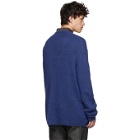 Neil Barrett Blue Mohair 3 GG Slim Long Sweater
