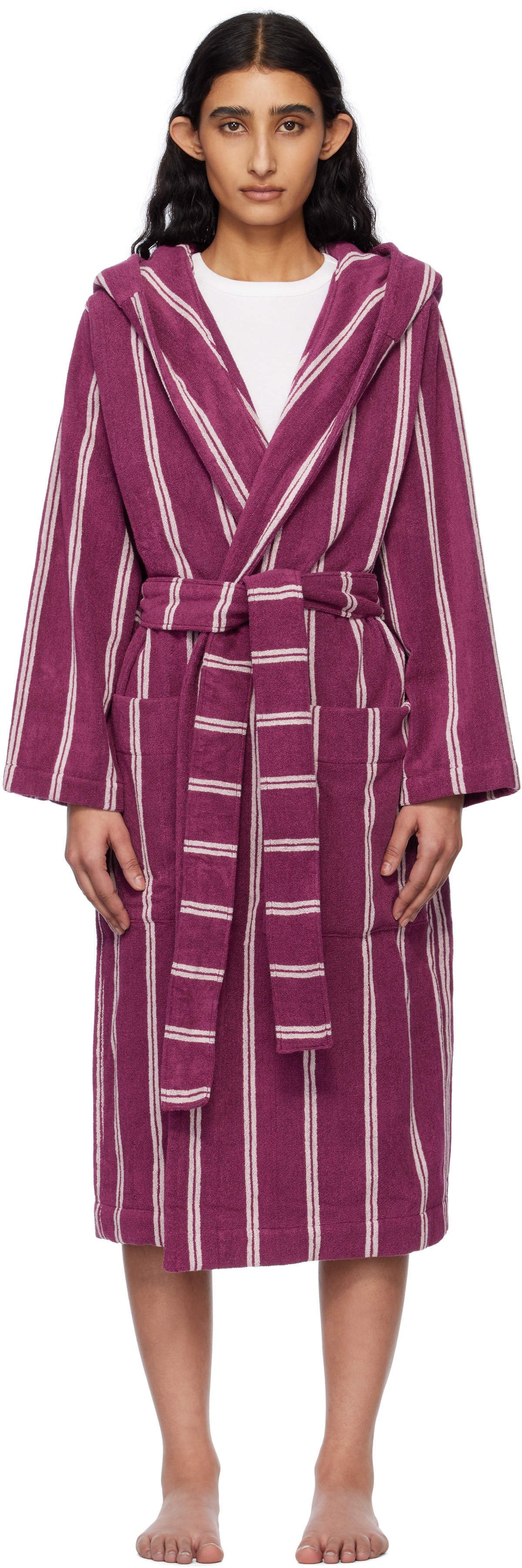 Purple and pink bow bathrobe main image 1