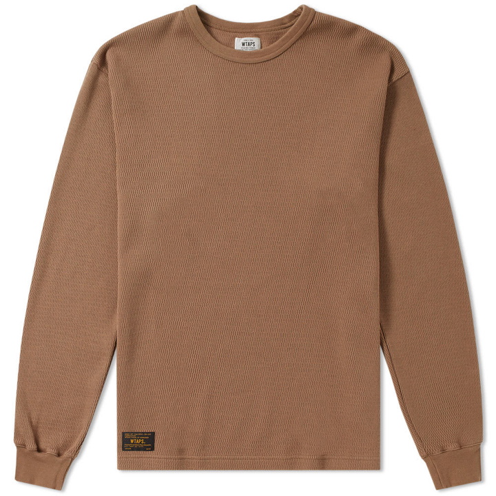 Photo: WTAPS Long Sleeve Waffle 01 Tee Brown