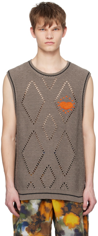 Photo: A PERSONAL NOTE 73 Taupe Argyle Vest