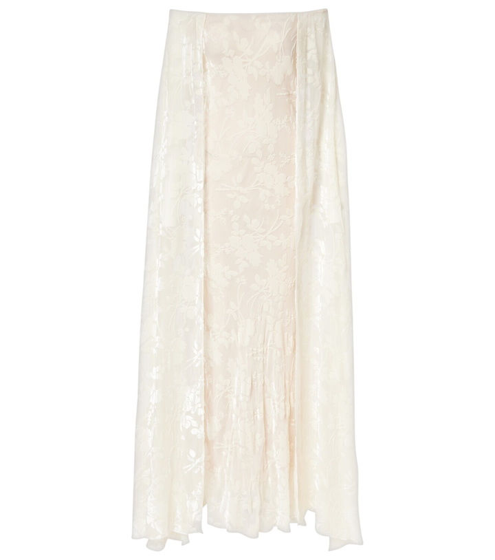 Photo: Rodarte Floral satin jacquard maxi skirt