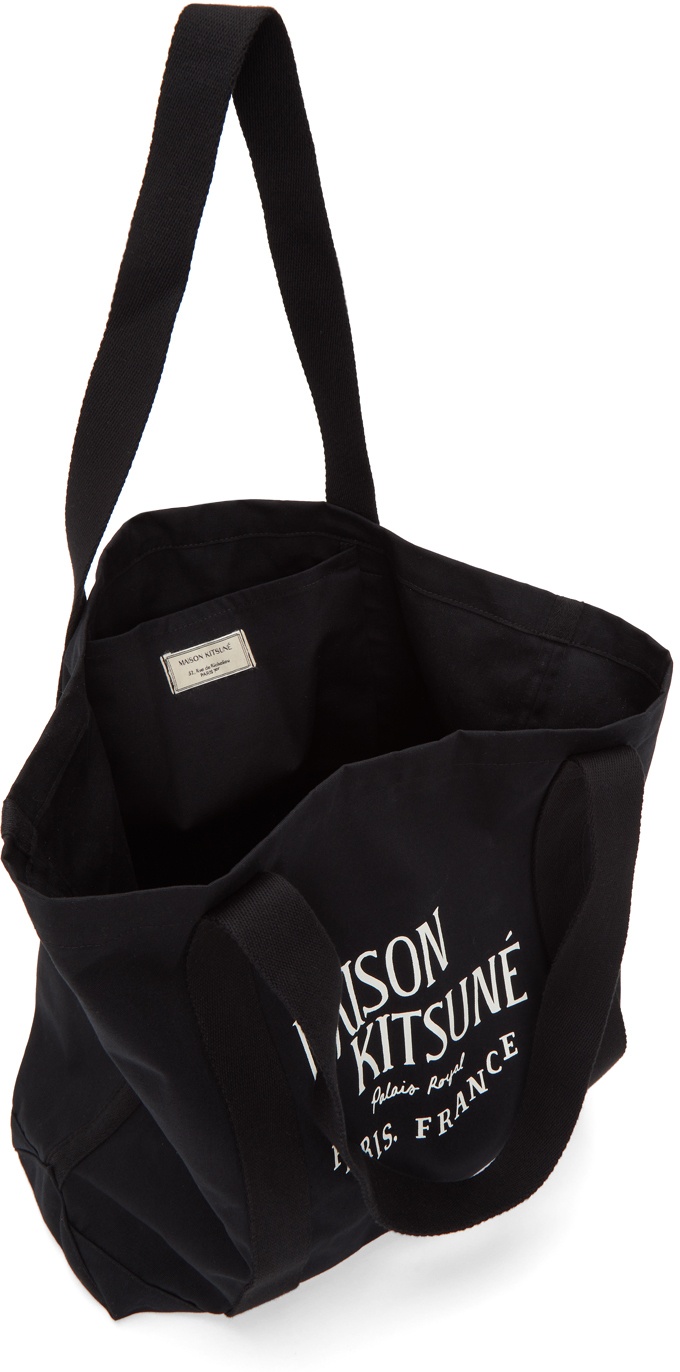 Maison Kitsuné Palais Royal Logo-print Tote Bag in Black for Men