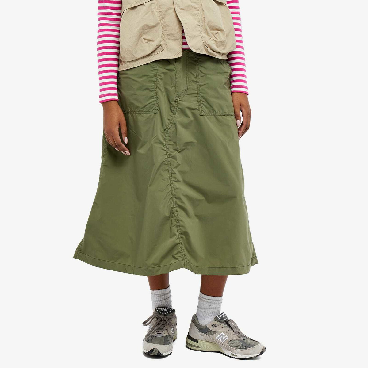 Beams Boy Women's Cargo Skirt in Olive Beams Boy