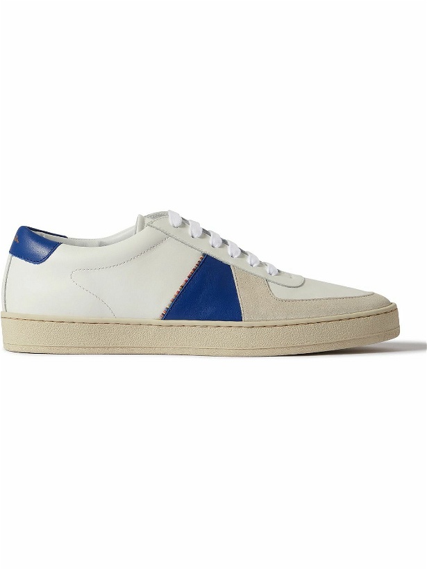 Photo: Paul Smith - Harkin Suede-Trimmed Leather Sneakers - White
