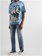 Wacko Maria - Tie-Dyed Printed Cotton-Jersey T-Shirt - Blue