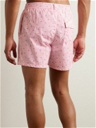 Loro Piana - Bay Straight-Leg Mid-Length Printed Swim Shorts - Pink