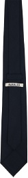 AURALEE Navy Super Fine Tropical Wool Tie