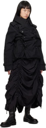 Junya Watanabe Black Ruched Jacket