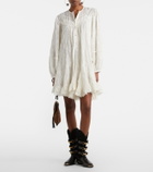 Isabel Marant Zame embroidered cotton and silk minidress