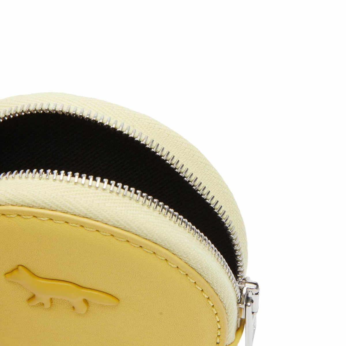 Maison Kitsuné Women's Cloud Zipped Coin Purse in Lime Green 