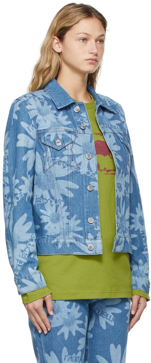 Marc Jacobs Heaven Blue Denim Laser Floral Jacket Marc Jacobs Heaven