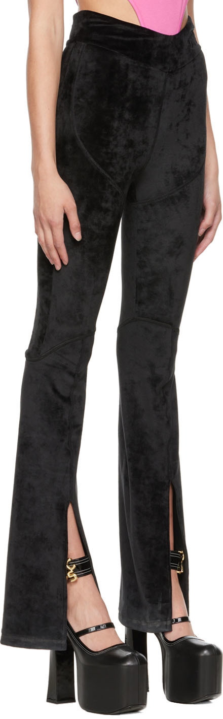 Gcds Velvet Track Pants : Men Trousers Black