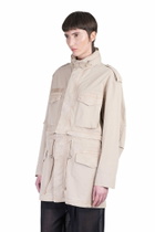 Helmut Lang Parka In Beige Cotton