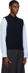 Dries Van Noten Navy Merino Wool Turtleneck