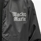 Wacko Maria Men's Gothic Logo Coach Jacket in Black