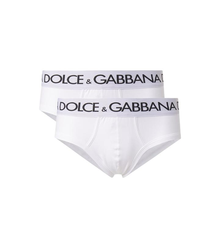 Photo: Dolce&Gabbana Set of 2 cotton-blend jersey briefs