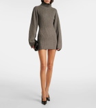 Aya Muse Cursa turtleneck cashmere minidress with socks