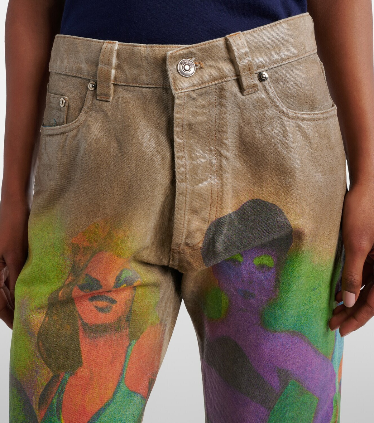 Versace Printed straight jeans