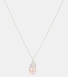Bottega Veneta Sterling silver necklace with freshwater pearl