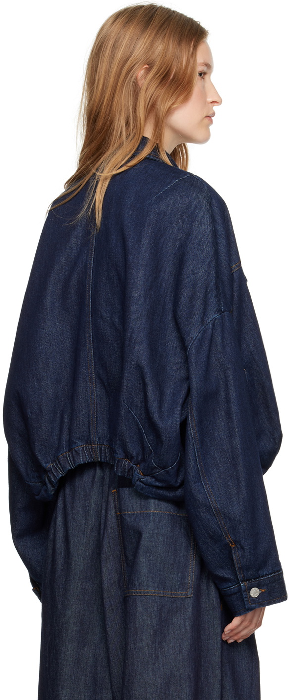 Dries Van Noten Blue Round Denim Jacket