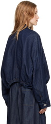 Dries Van Noten Blue Round Denim Jacket
