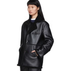 GR-Uniforma Black Faux-Sheepskin Coat
