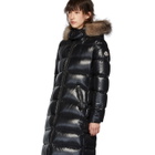 Moncler Black Down Hudson Long Coat