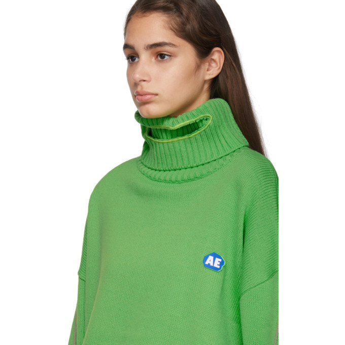 ADER error Green Wool Dumb Turtleneck ADER error