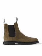 Common Projects - Waxed-Suede Chelsea Boots - Green