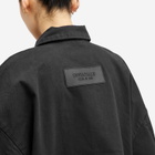 Fear of God ESSENTIALS Women's Shell Bomber Jacket in Overdye Black Denim