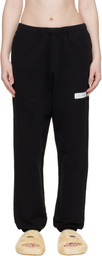MM6 Maison Margiela Black Unbrushed Cotton Sweatpants